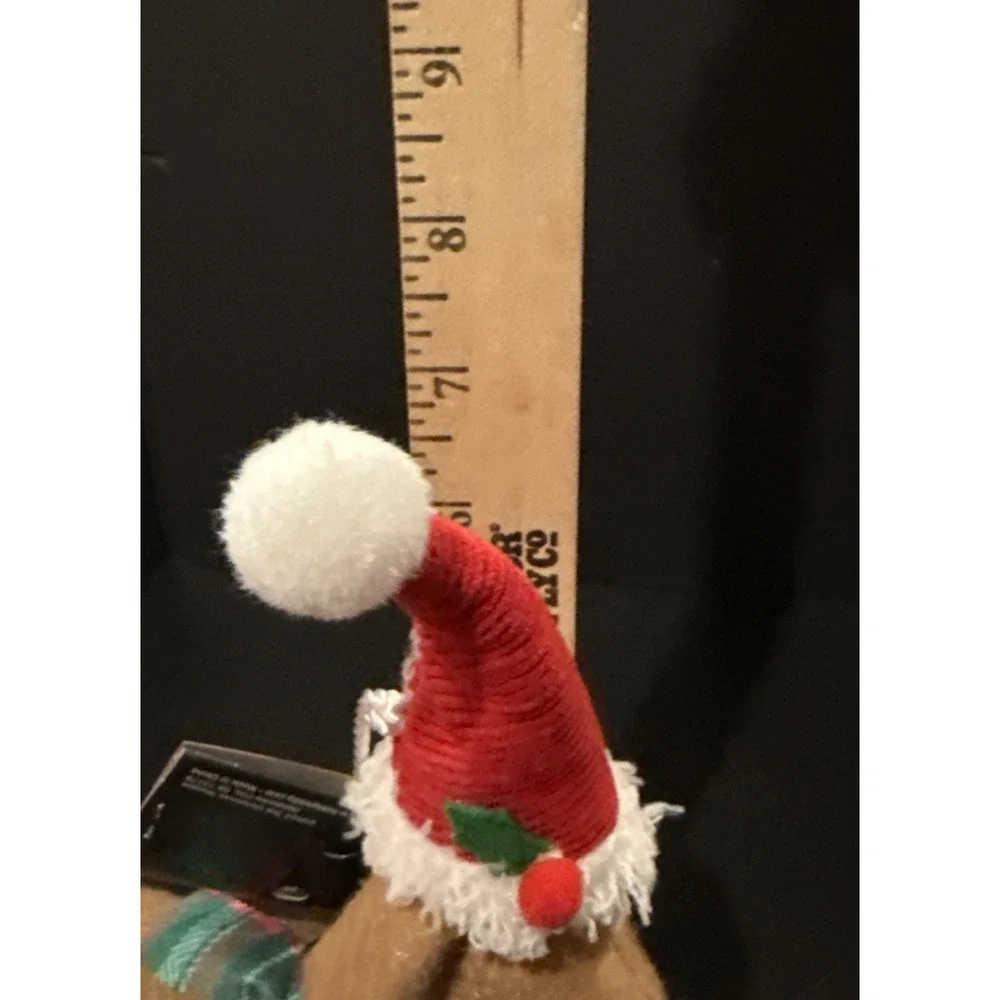Dachshund Dog Puppy Holiday Christmas Ornament Red Santa‎ Hat Scarf Fabric NEW